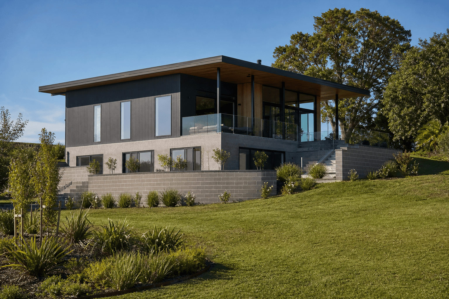 Blocklaying project exterior
